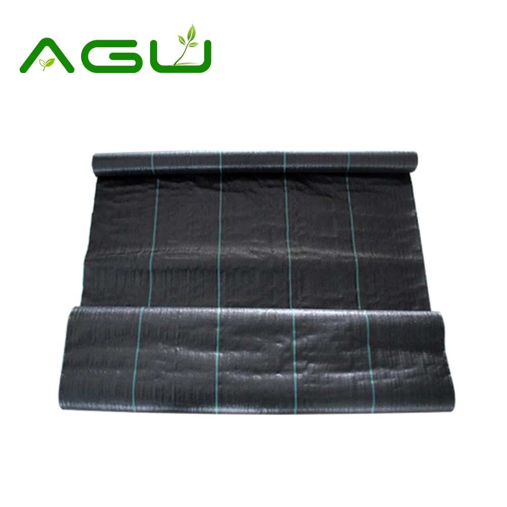95gsm black PP woven plastic weed mat for agriculture ground protection weed mat