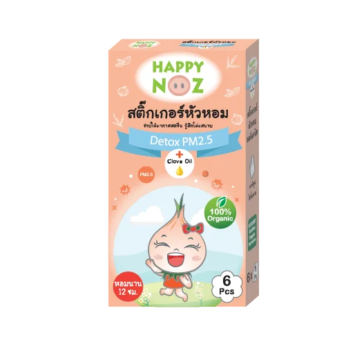 Длительность накладки, безопасно для детей для улучшения качества воздуха и детоксикации Pm 2,5. 12 часов Happy Noz HNO05 TH;42 7,5X2,5 14 см