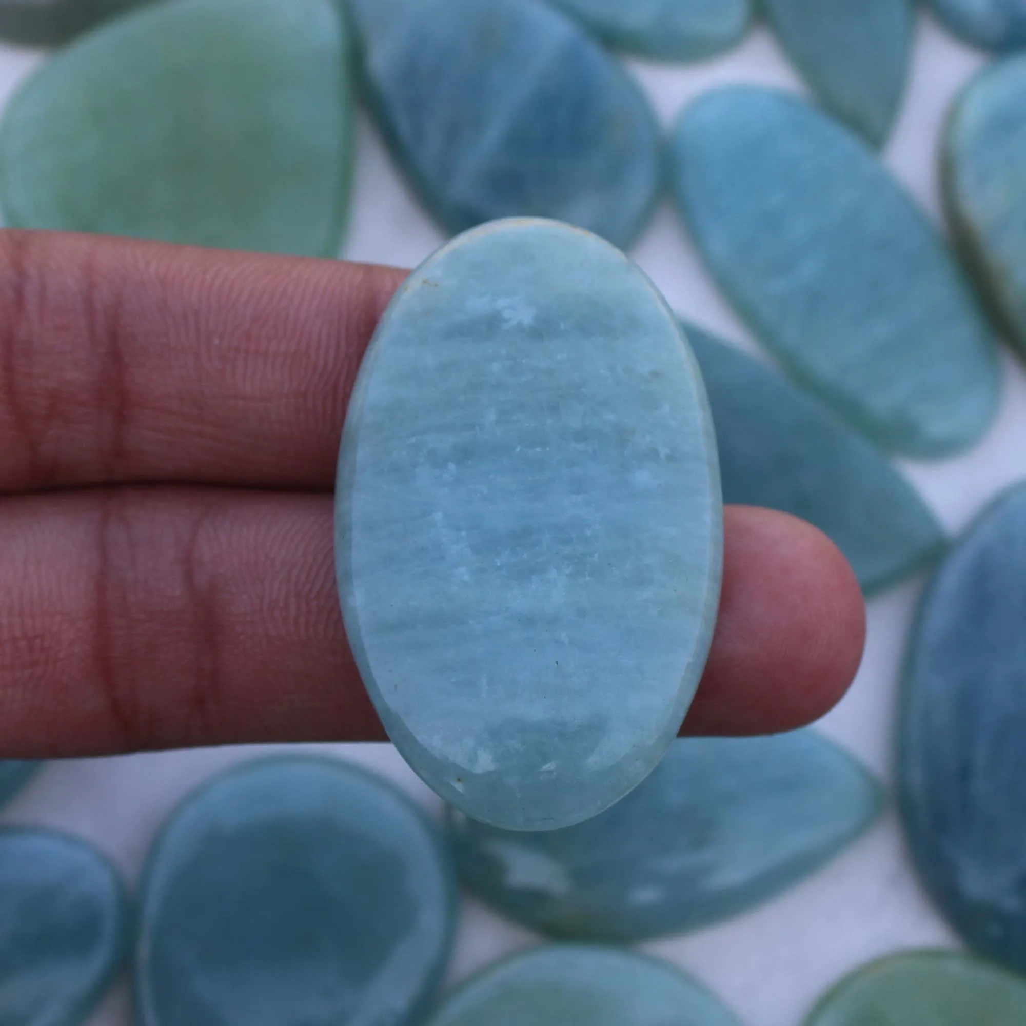 AAA Grade 100% Natural Aquamarine March Birthstone Cabochon Royal Quality Jewelry Making Gemstone