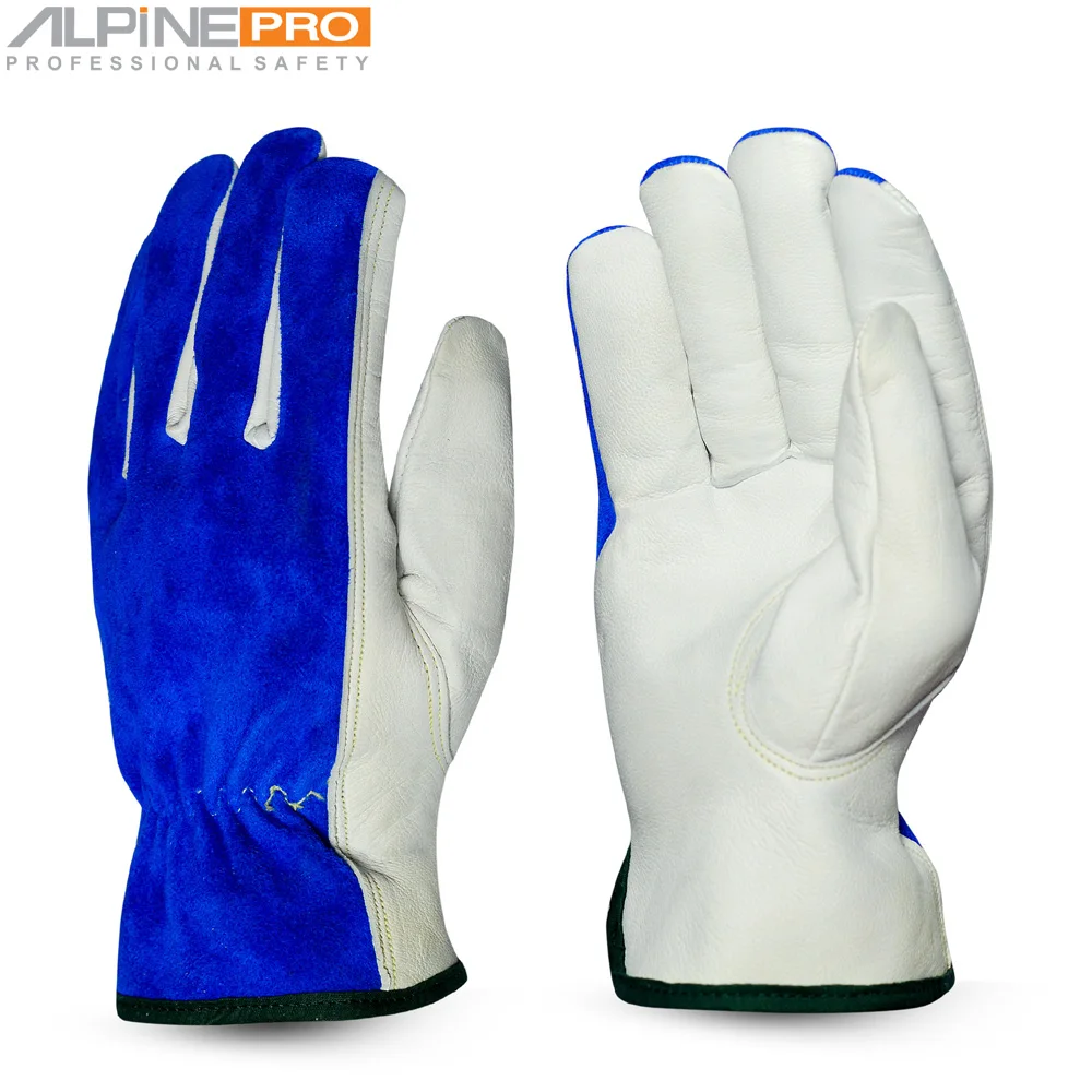 Модные унисекс фирменные пользовательские логотип OEM рабочие перчатки для водителя водонепроницаемые из козьей кожи с закрытыми пальцами