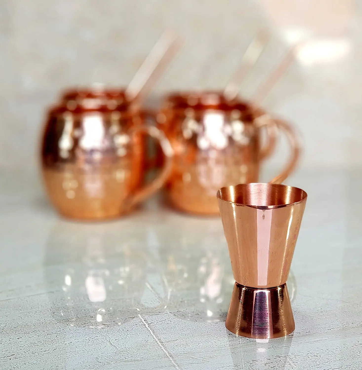 Set of  Moscow Mule Copper Mugs for Bar and cafe restaurant  Pure copper Mug for Home and Bar Mug