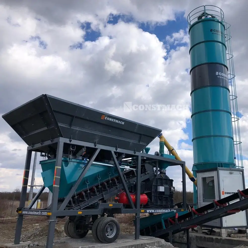 45 m3/h MOBILE & COMPACT TYPE CONCRETE PLANT, 2 YEARS WARRANTY!