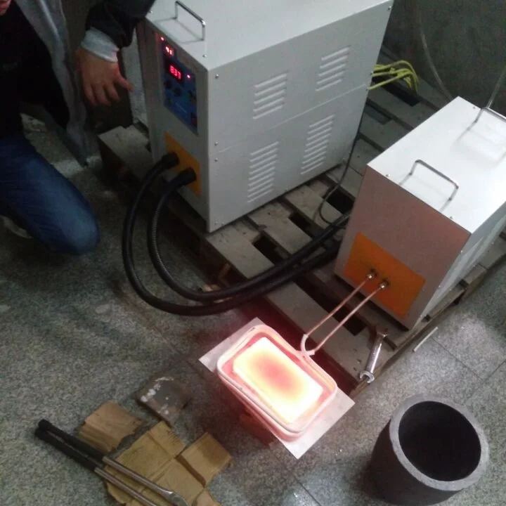 High frequency heating machine 20kw induction metal melting furnace gold copper silver