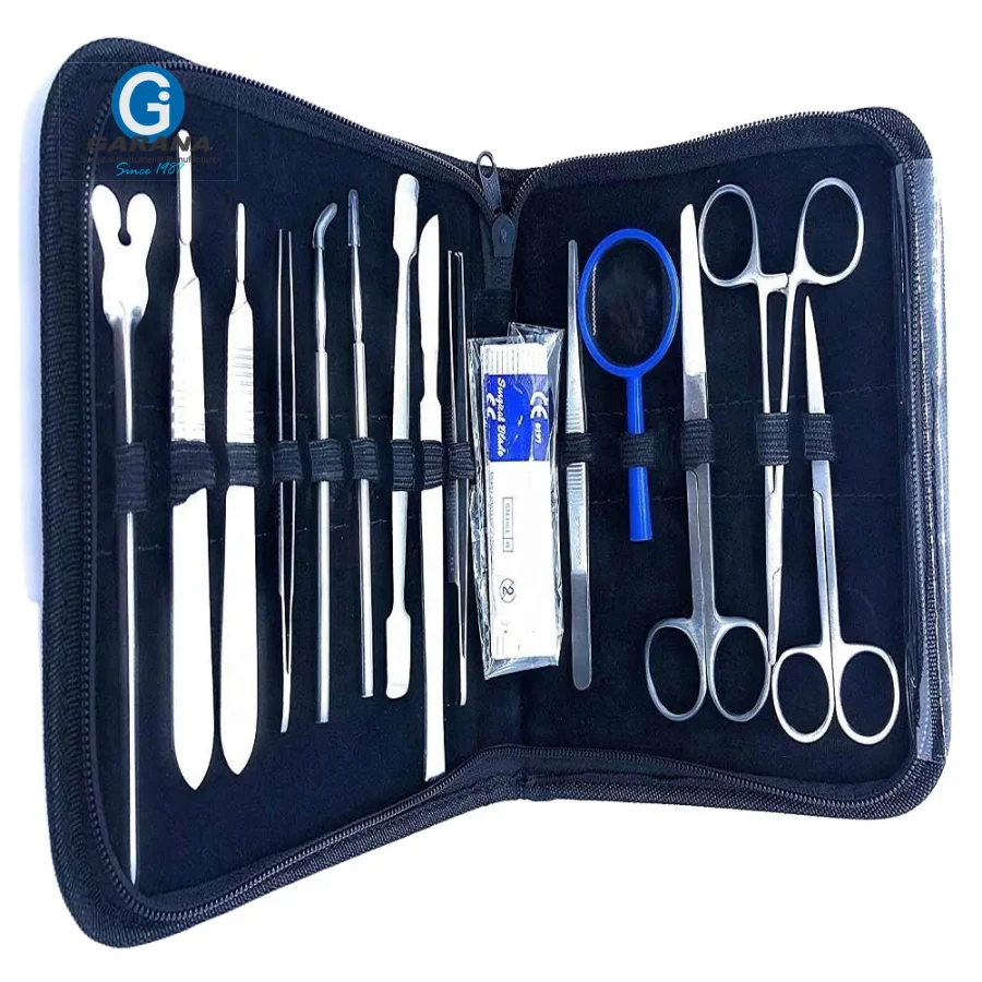 Premium quality Stainless Steel Tools for Medical Students of Anatomy, Biology, Veterinary, Marine Bio, Dissection Kit 24 Piece