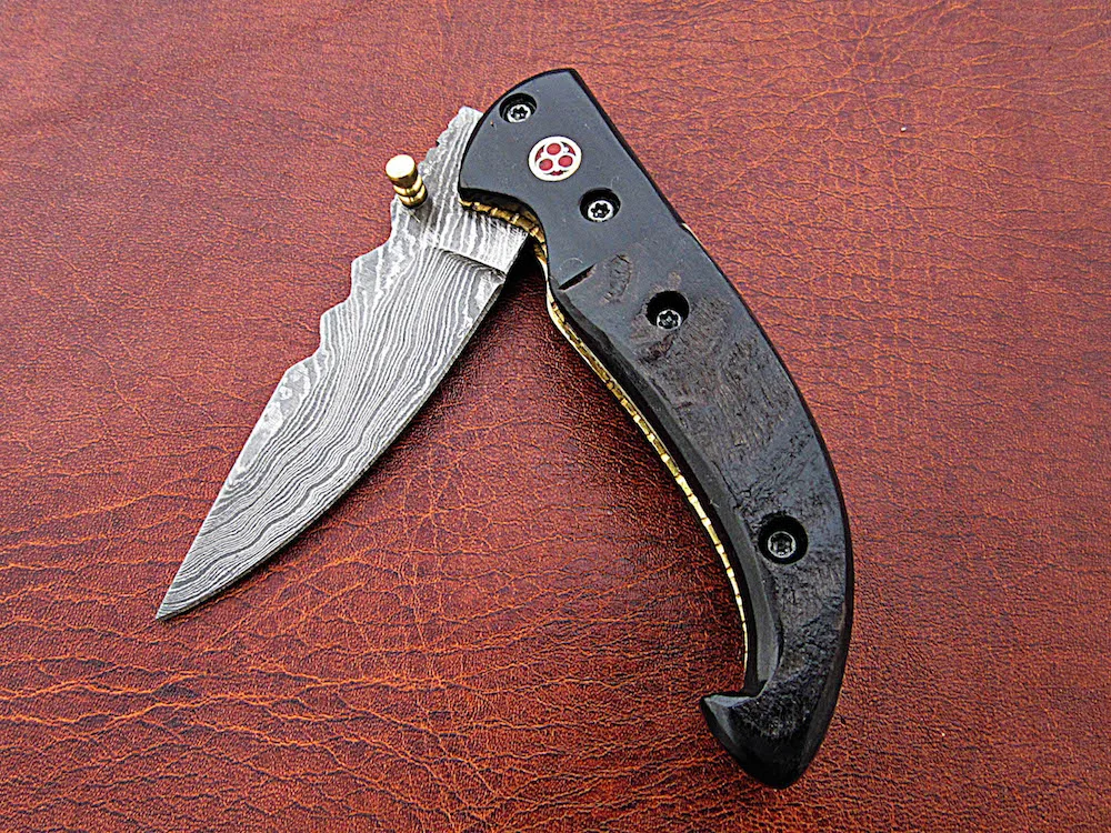 Высококачественный тактический складной нож для выживания на открытом воздухе с ручкой из бычьего рога охоты и кемпинга оптовая продажа стального лезвия