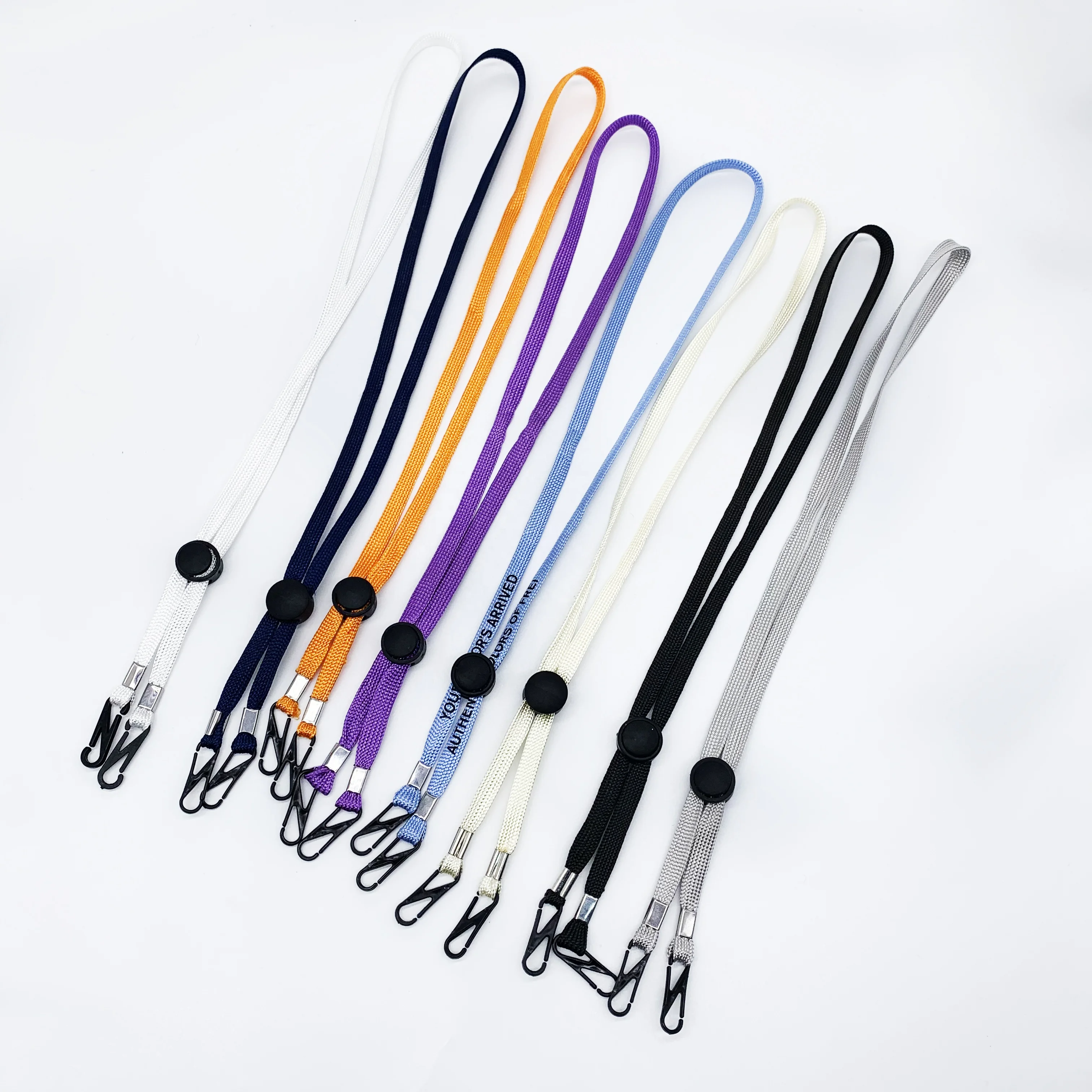 BSCI factory Amazon Hot Selling wholesales adjustable length buckle facemask lanyard accessories polyester lanyard