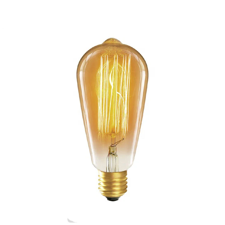 Led Bulb Dimmable Amber Warm Yellow Light Brightown E26 Base Vintage 6W Filament
