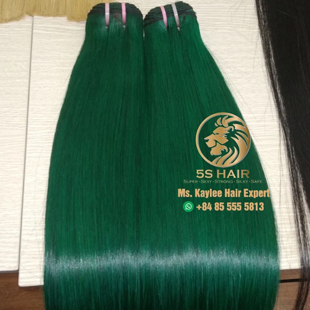 New design tangle free and no shedding green bone straight Vietnamese raw hair, human hair lace front wig, Cambodian hair bundle