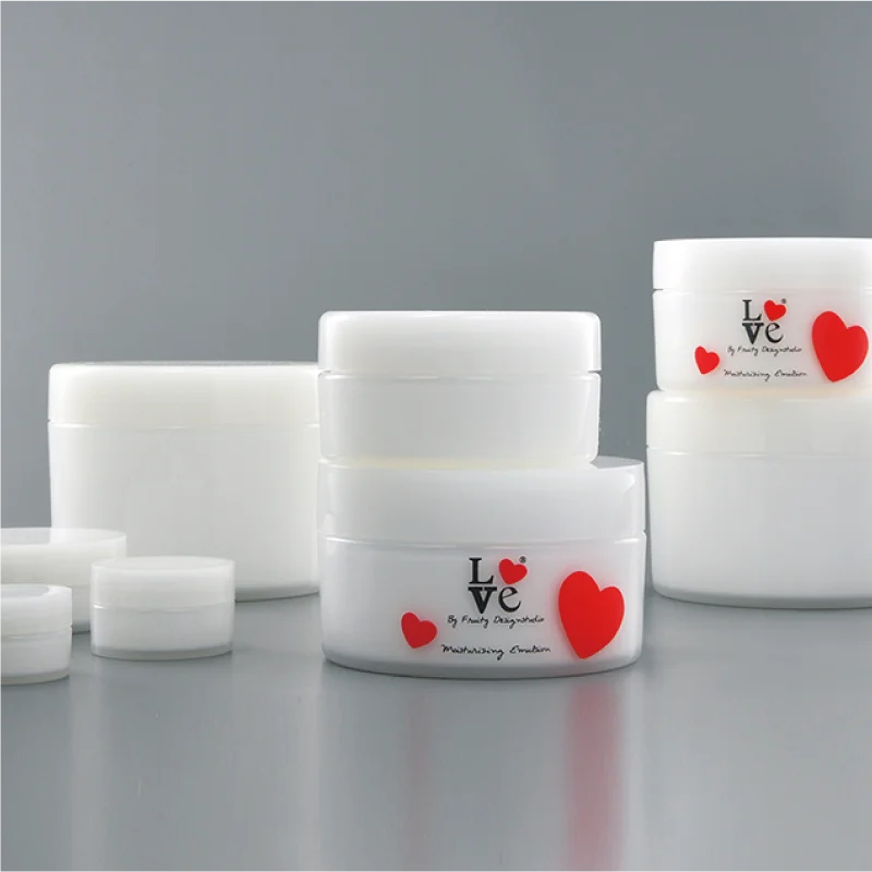 300ml cylinder PP plastic white cosmetic cream jar