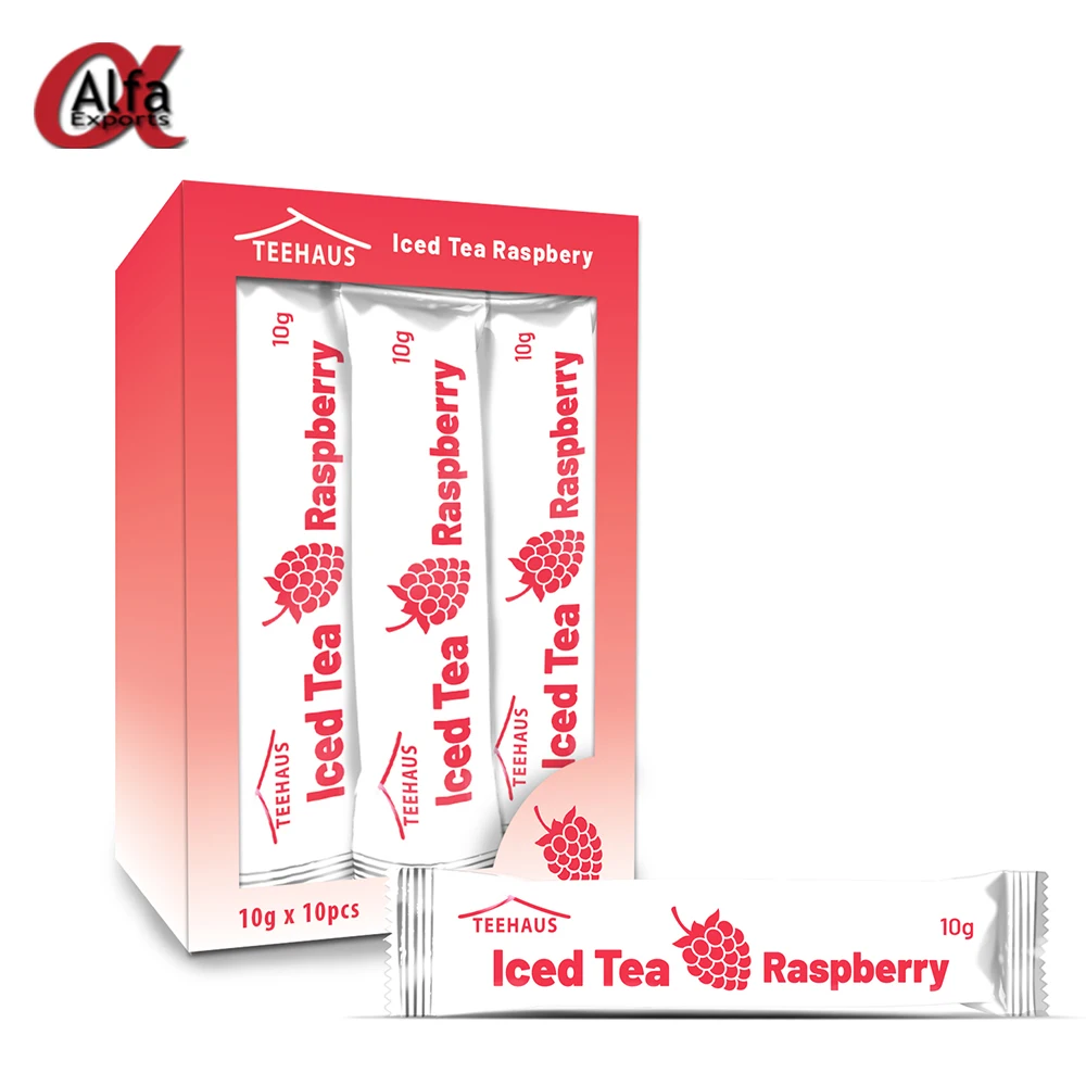 Tea Factory Supply Full Nutrition With Raspberry Flavored Instant 2in1 Premix Raspberry Iced Tea Powder For Cold Drink