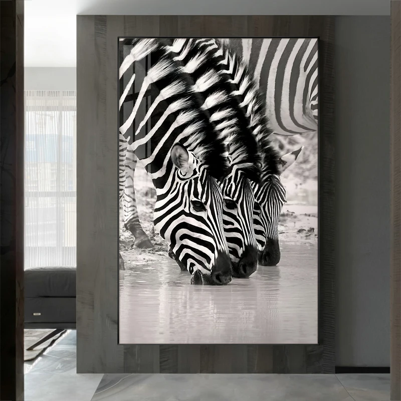 Factory Sale Unique Design Animal drink Printing painting Picture Canvas Digital Art Wall 20*30 inch/50*75 cm