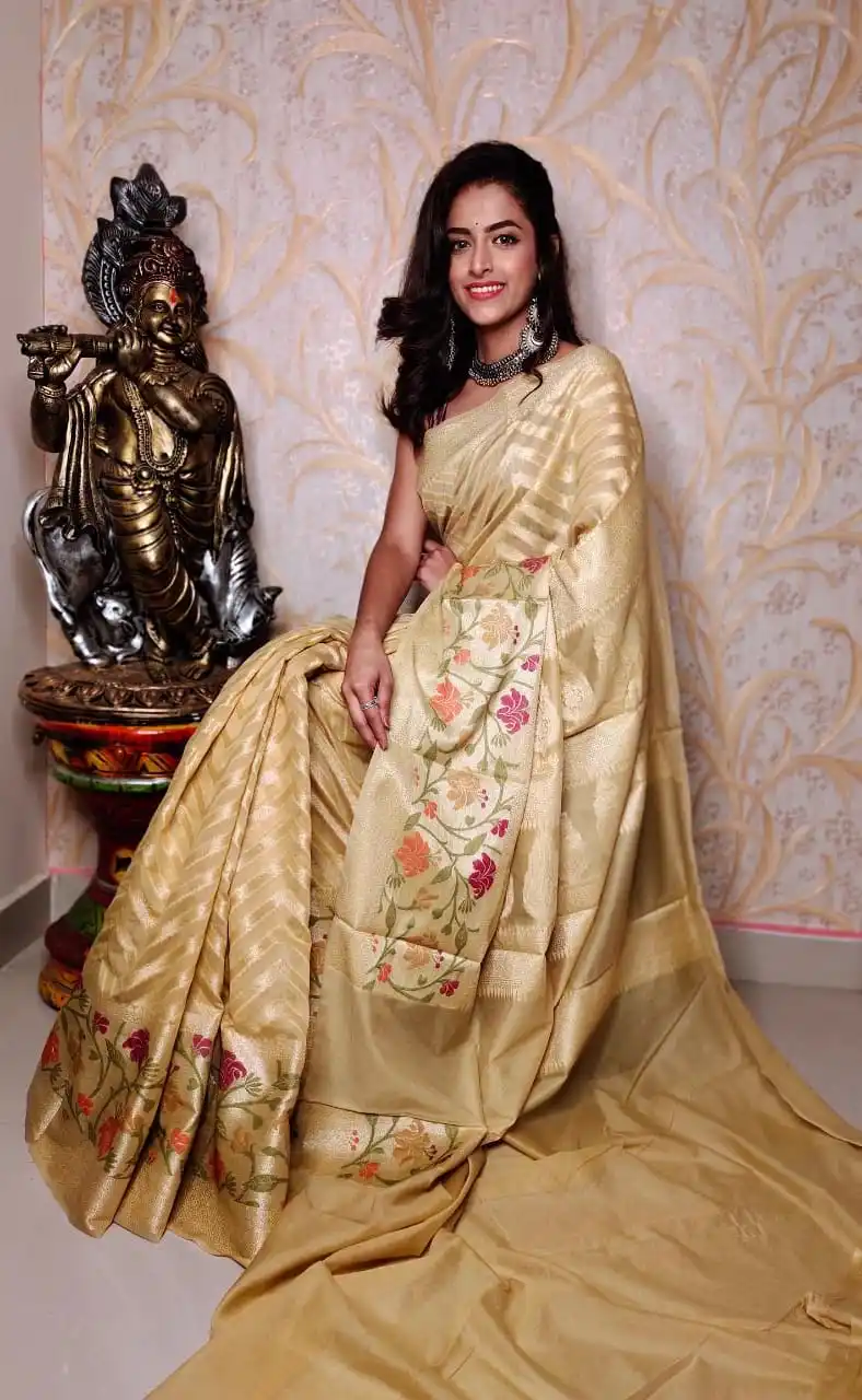 Banarasi полужоржетт маскарадный сари