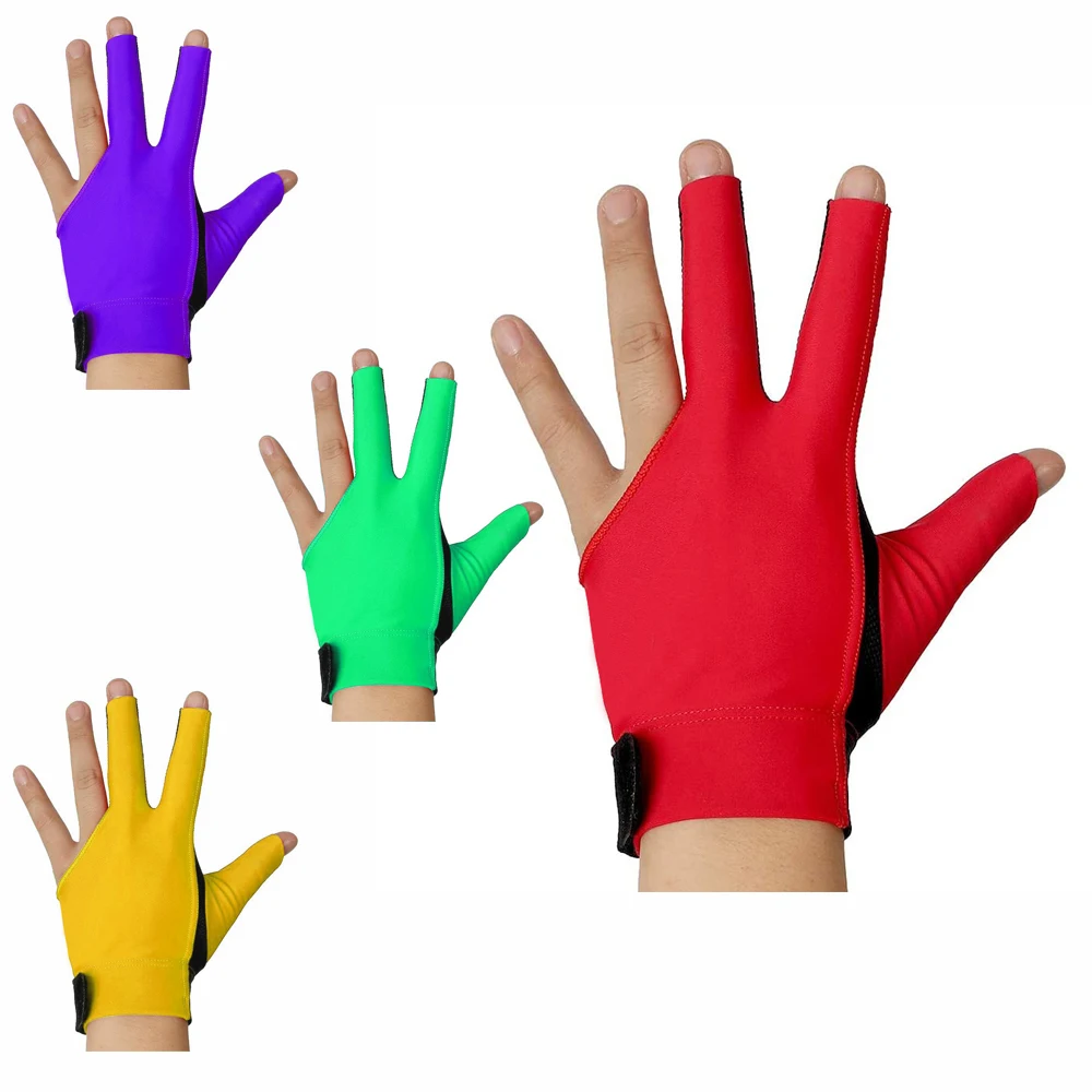 Custom Design & OEM Wholesale Service Cue Gloves Billiard Pool Gloves Spandex Lycra Material Stretchable New Arrival 2022
