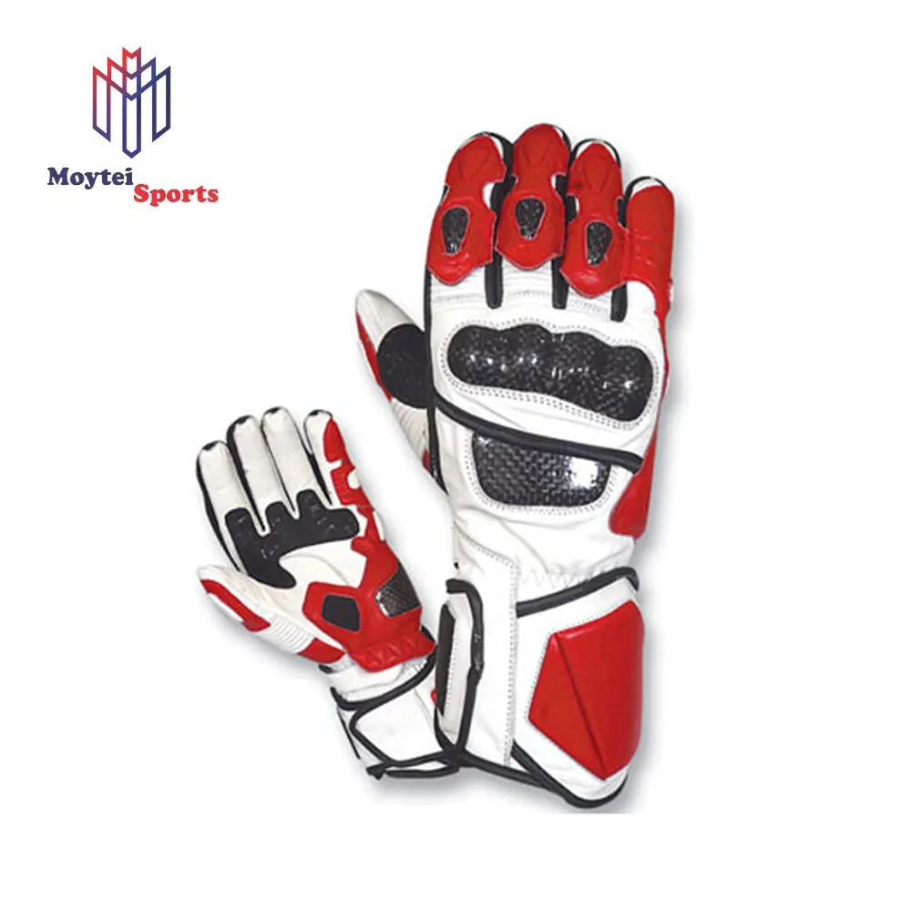 Premium Leather Racing Gloves Motorcycle Riding Knuckle Protect Motorbike Motocross Sports gloves