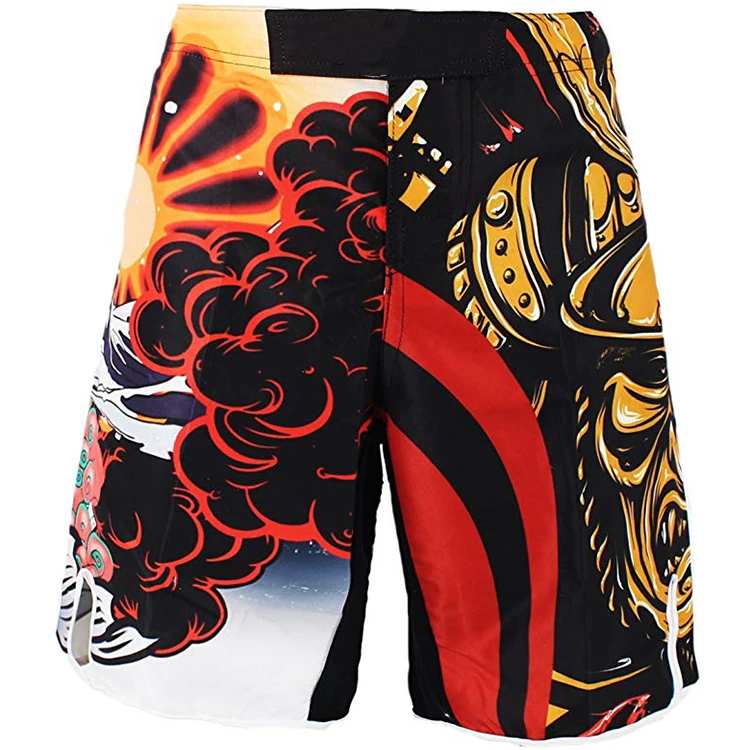 
Digital Sublimation Custom Jiu Jitsu Kickboxing MMA Compression Short Pattern Muay Thai Shorts 