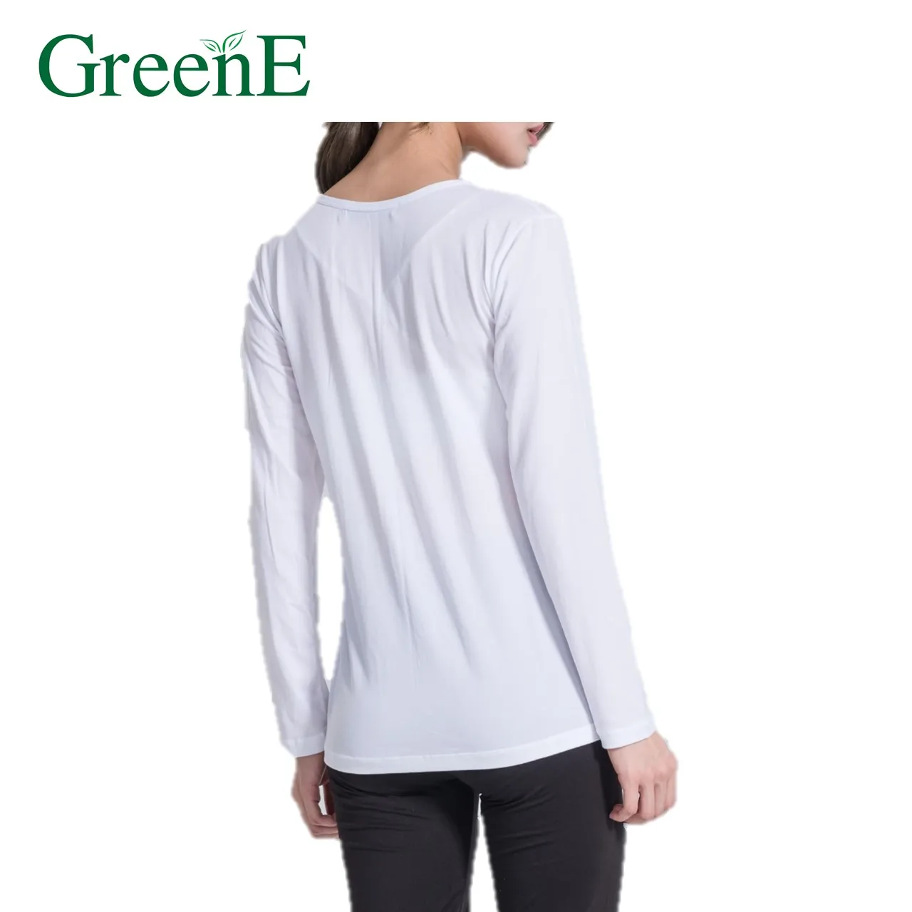 Грин-BtD одежда с длинным рукавом для женщин (M)(бел) терапевтический био F-IR для циркуляции воды и восстановления
