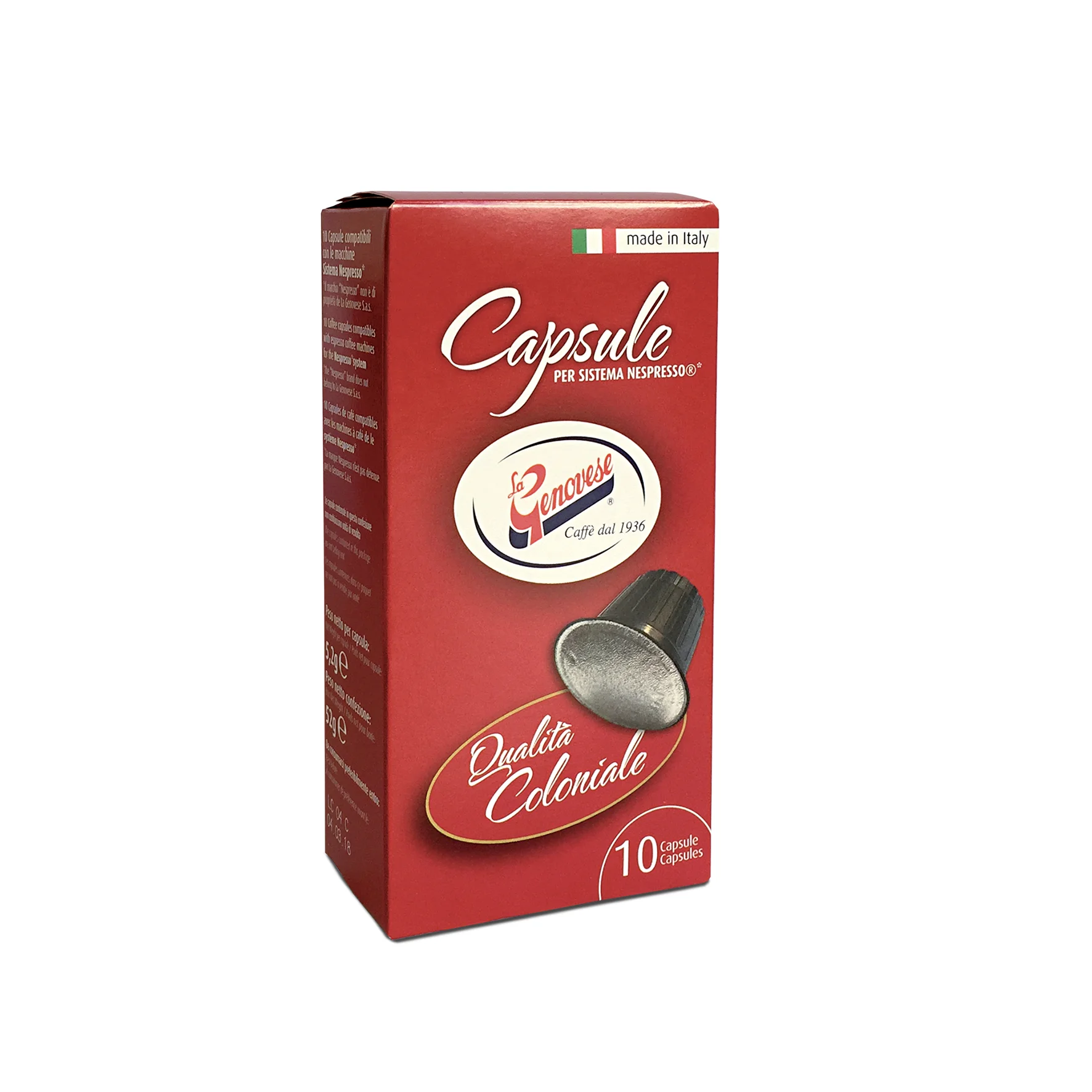 Made in Italy 10 ESPRESSO COLONIALE coffee capsule