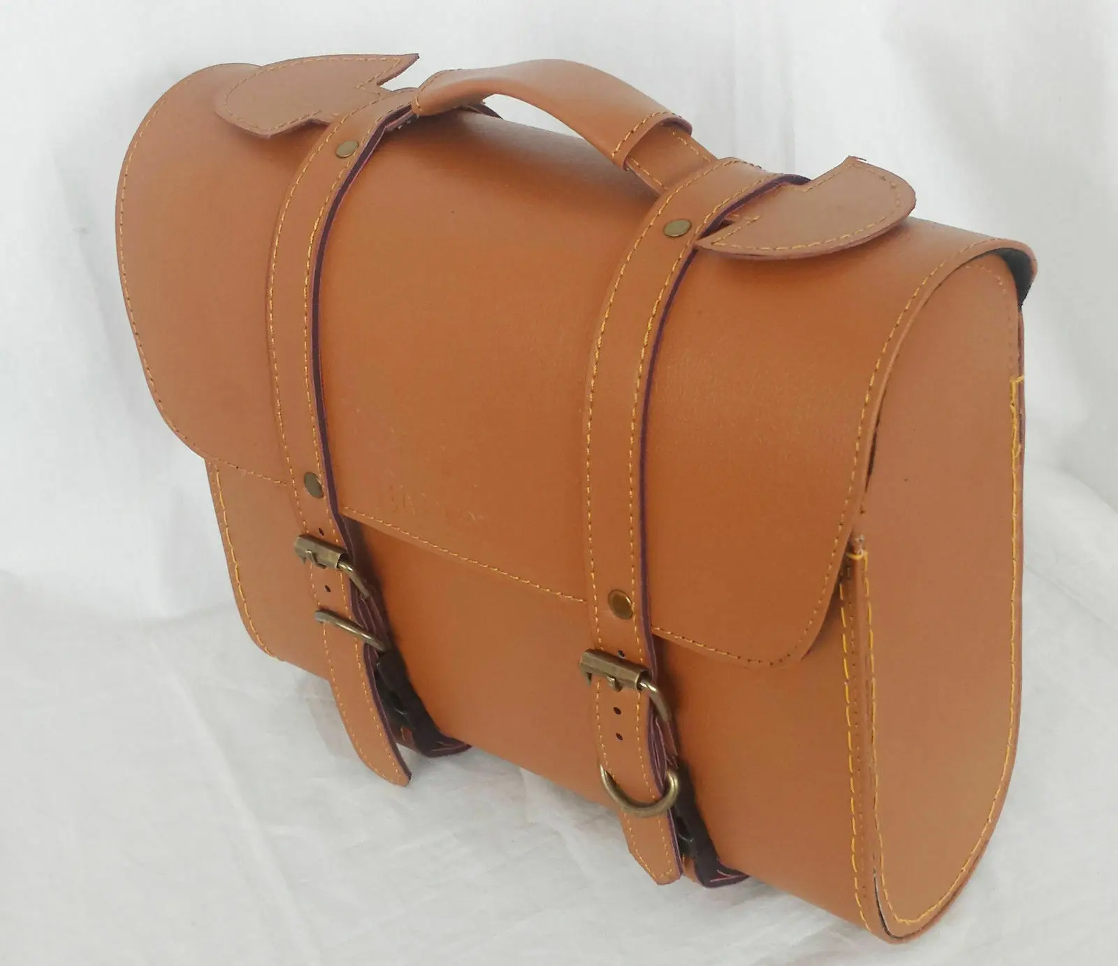 CUSTOMIZED BROWN COLORS SIDE LUGGAGE SADDLE BAG ROYAL ENFIELD UNIVERSAL