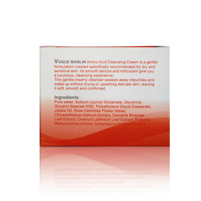 soap free Gentle Cleansing Cream amino acid face cleanser