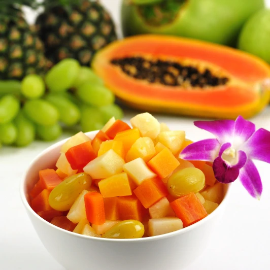 Canned Tropical Fruit Cocktail A10 In Light syrup From Thailand.