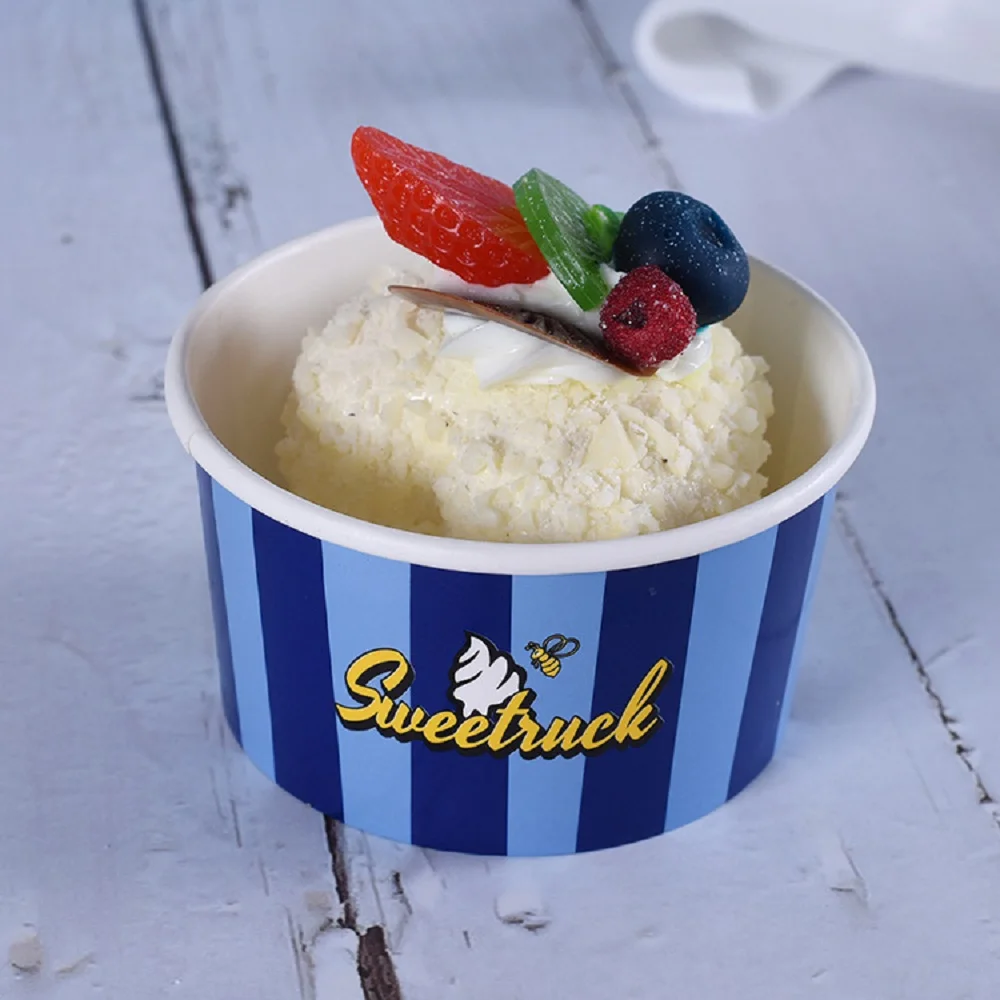 26Oz Disposable Kraft Paper Ice Cream Bowls