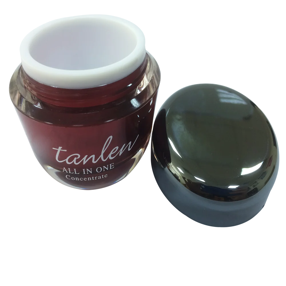 high quality Plastic Cosmetic Small Black Cream Jar with Black Screw Cap (Different Width)