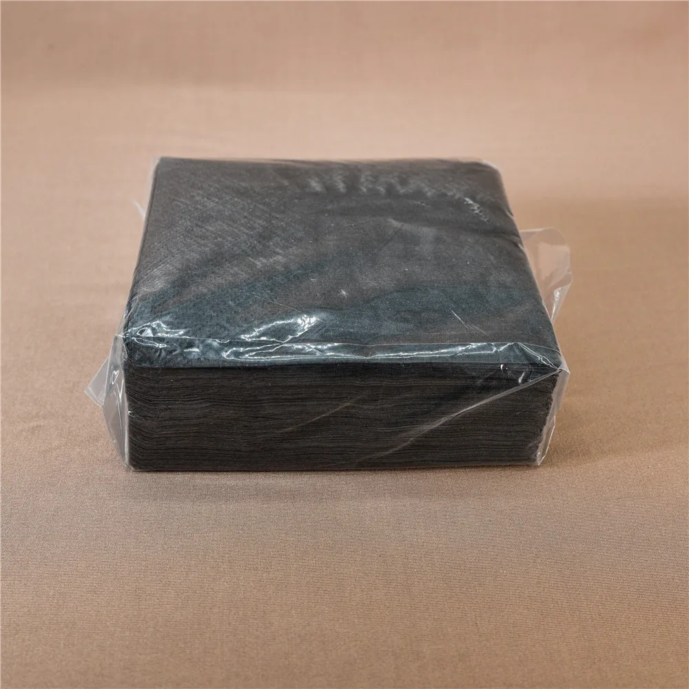 Черные салфетки с логотипом, бумажные салфетки для напитков