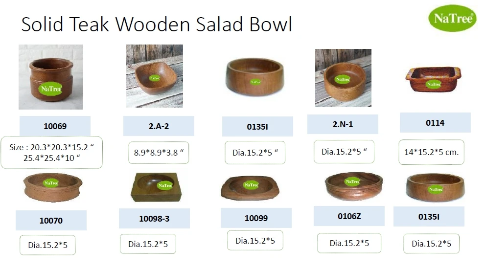Salad Bowl Rubber Wooden