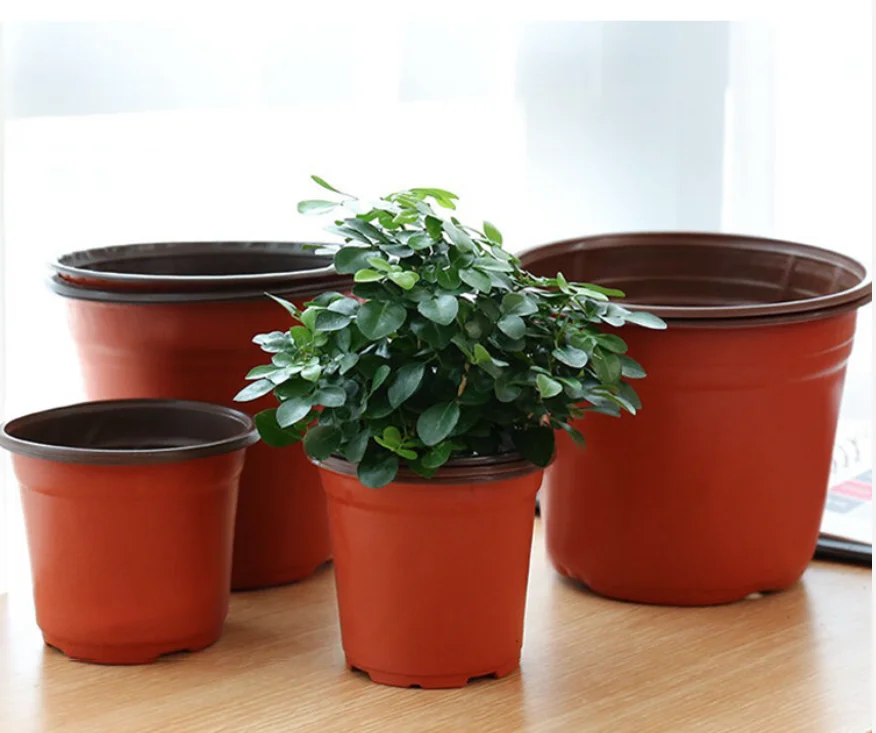 Small And Big Sizes Plastic Plant Pots Flower Containers For Seeding Starting Planter Garden Office