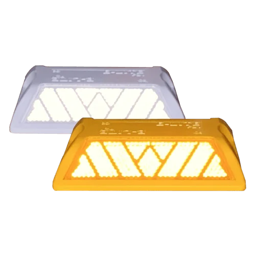 Green Double Reflective Plastic Cat Eye Road Stud Markers Raised Pavement Marker Road Reflector ABS Traffic Safety