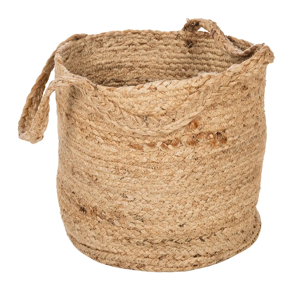 Hot Sell Eco-friendly Wholesale Custom Home Decorative Woven Jute basket with handle from Bangladesh
