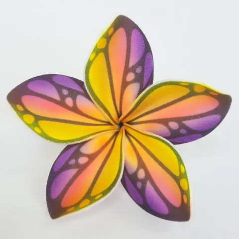 Handmade artificial plumeria frangipani foam flower with unique tattoo high quality