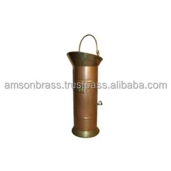 Home Hotel Decorative Metal Brass Umbrella Stand with Large Handle