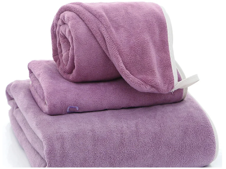 Пользовательский логотип быстросохнущая толщина ткань из микрофибры покрытые краями полотенца для отеля/спа/спорта/тренажерного зала