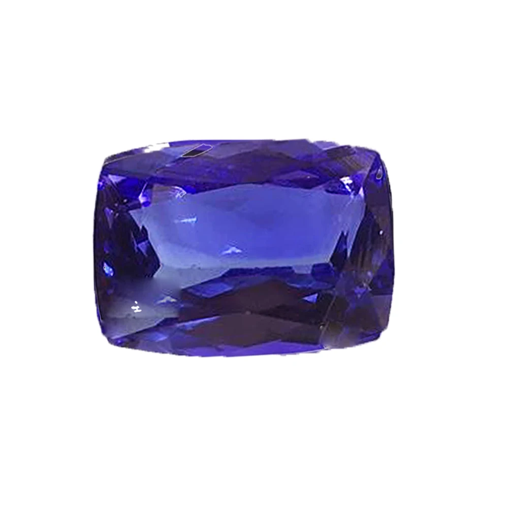 Купить натуральный свободный драгоценный камень фиолетовый затененный светло-голубой премиум класса Танзанит Подушка ограненный
