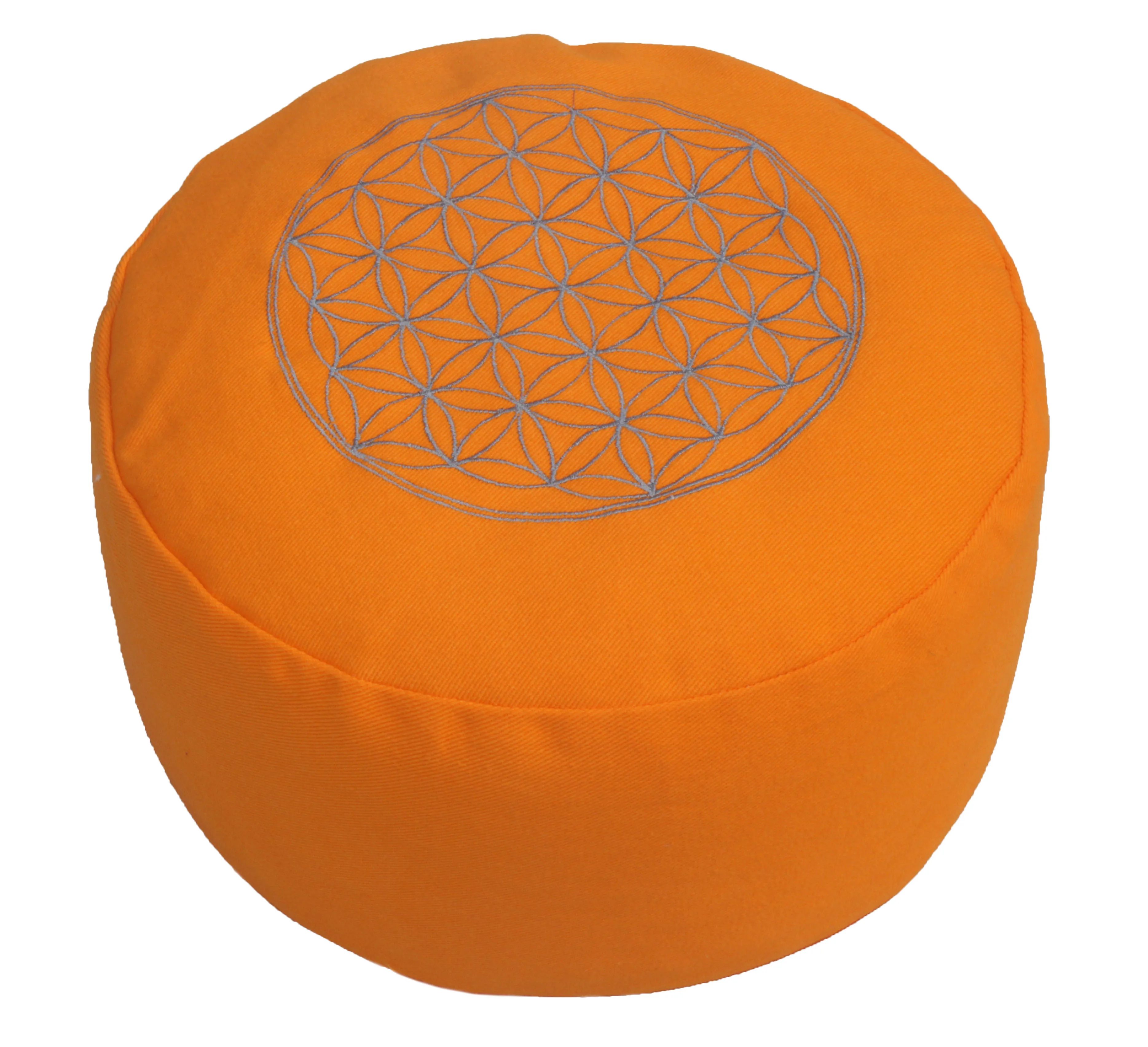 Wholesale price yoga meditation cushion zafu buckwheat husk fulling Indian supplier