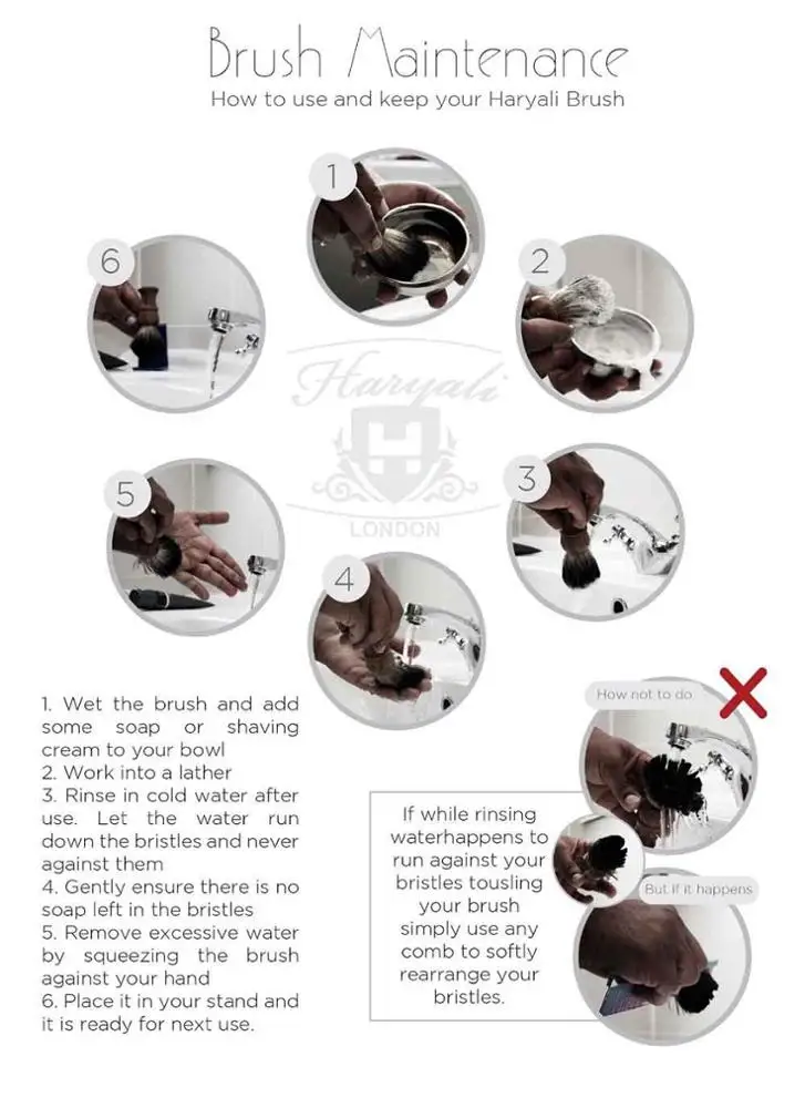 Maroon Antique Men Shaving Set(Triple Blade Razor,Badger Brush &Stands)