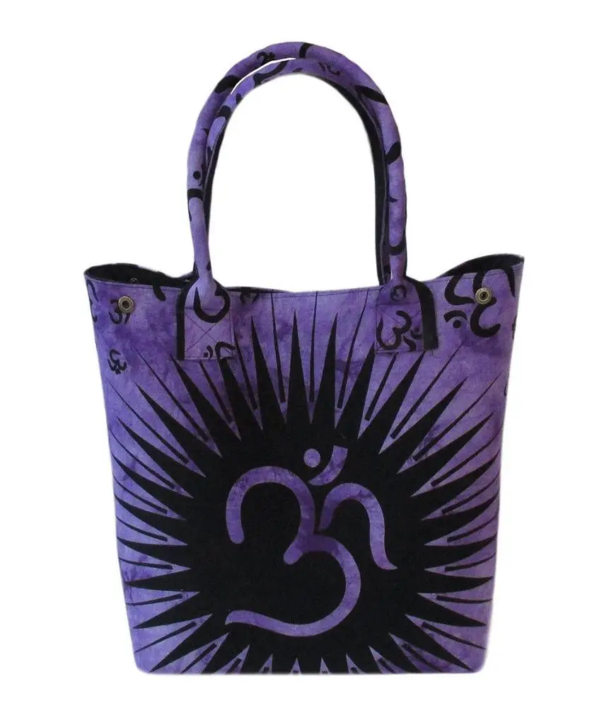 Beautiful Design Cotton Om Design Religious Chakra Hippie Shoulder Women handbag Wonderful Art