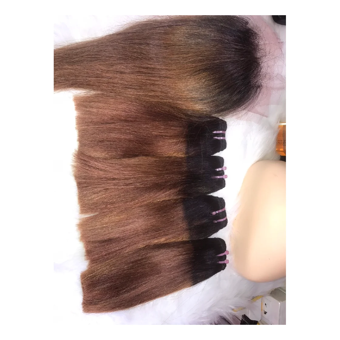 
Hot Sale 100g Machine Double Weft Natural Vietnam Origin None Chemical Processing Bulk Straight Hair 