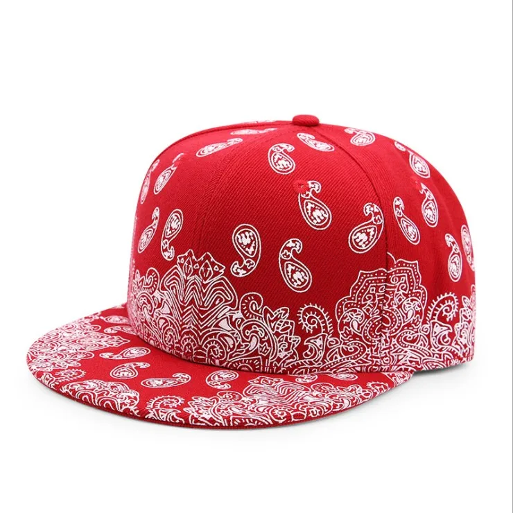 Unisex printed multi color hip-hop adult skull snap back cap