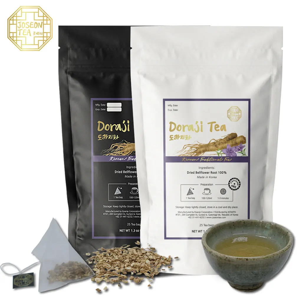 
 Самый популярный корейский здоровый чай, корневой чай Bellflower в пирамиде с треугольным фильтром, чайные пакетики, оригинальный, Сделано в Корее  