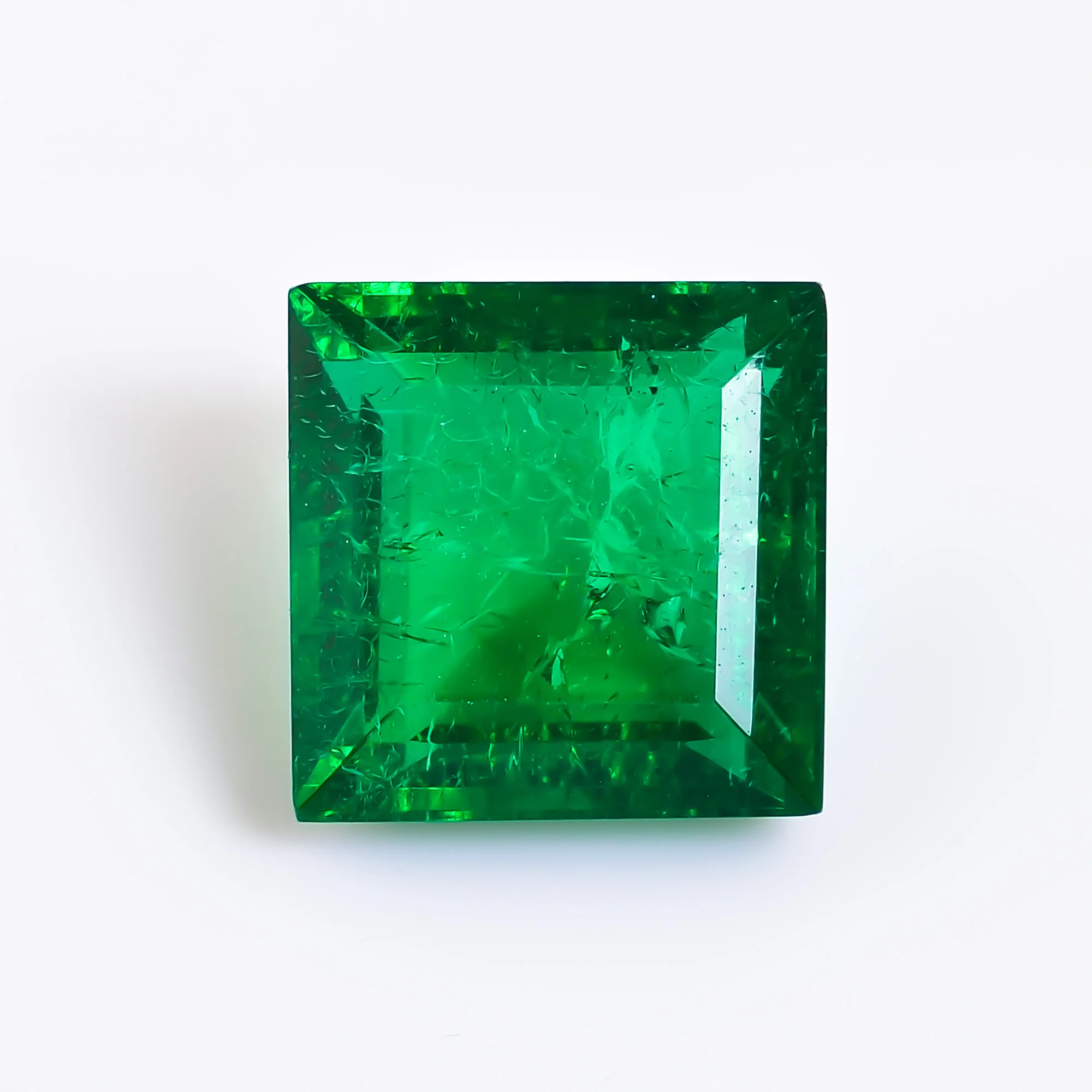 Marvellous Top Grade Quality Lab Created Emerald Rectangle  Square Shape Cut Stone Loose Gemstone