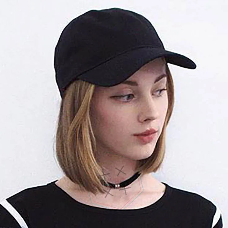 Replaceable short bob custom cap hair hat wigs