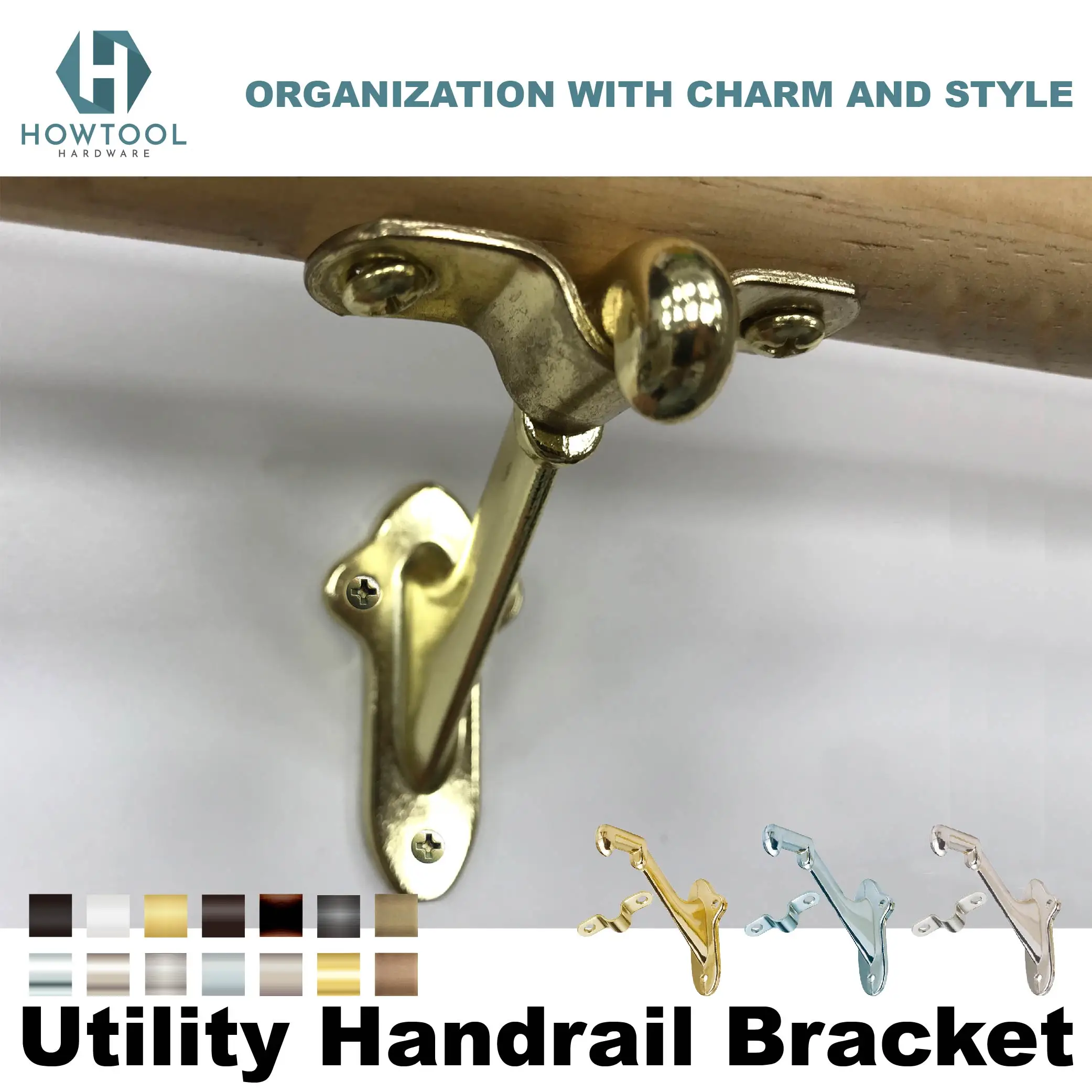Handrail Bracket Home Staircases Utility Standard Wall Mounted Steel Zinc Construction Stair Hardware