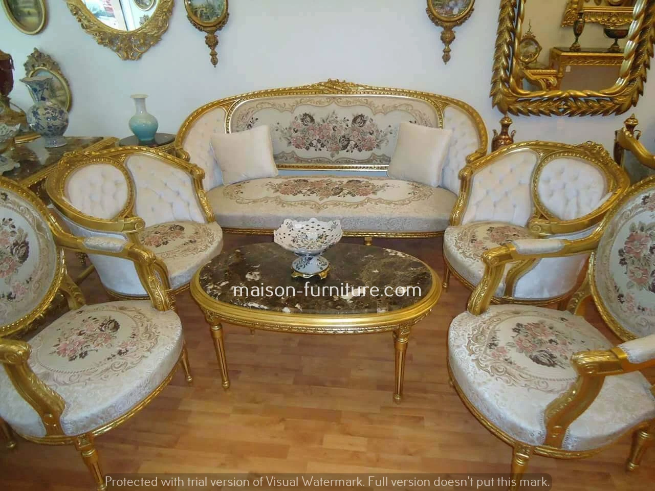 
antique french sofa salon set 