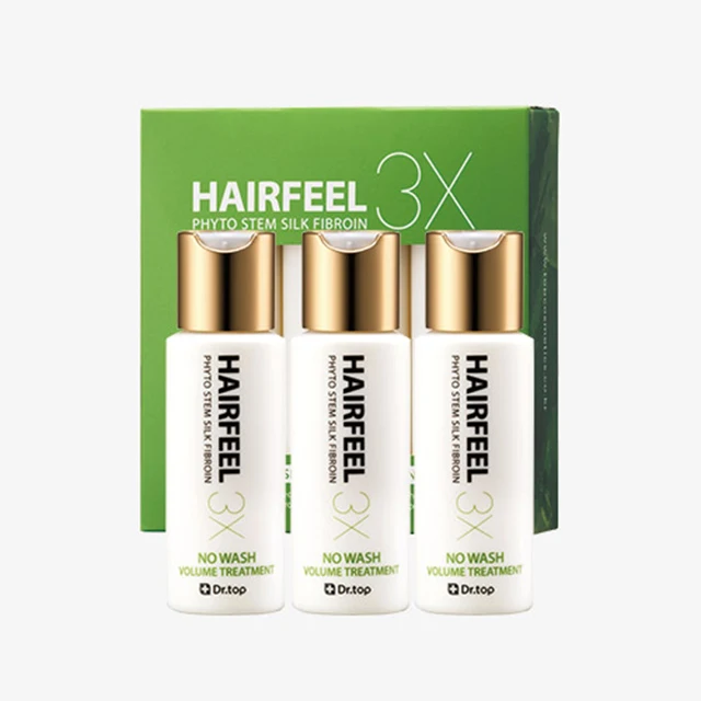 Dr.TOP HAIRFEEL 3X Phyto Stem Silk Fibroin 55 ml x 3 Hair Treatment Made in Korea 89% of Golden Fibroin OTILTD
