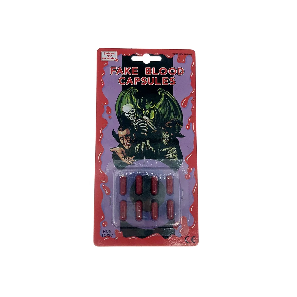 High Quality Eye Catching Tricks EN71 BSCI Novelty Jokes Gag Gift Blood Capsules Toy