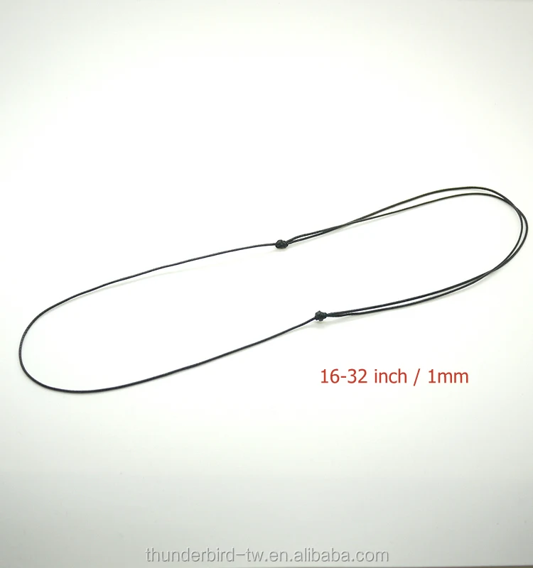 Wholesale 16-32 inch Black Leather Cord Wax Rope Chain Necklace