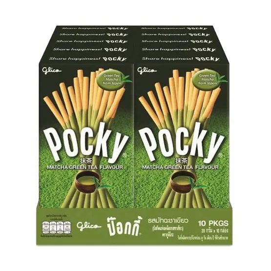 Оптовая продажа бисквитные палочки Glico Pocky с ароматом зеленого чая маття тайские закуски высокого качества 39