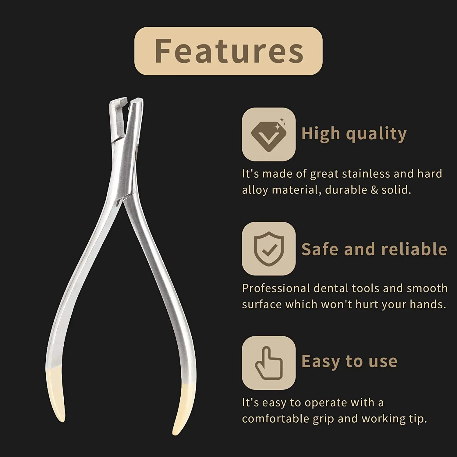 dental distal end cut plier with mini head & longer handle, hold & cut hard and soft wire orthodontic cutter dental surgical ins